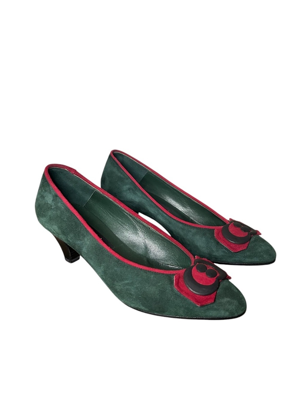 Nando Muzi Vintage Green Suede Leather Pumps – Size 5